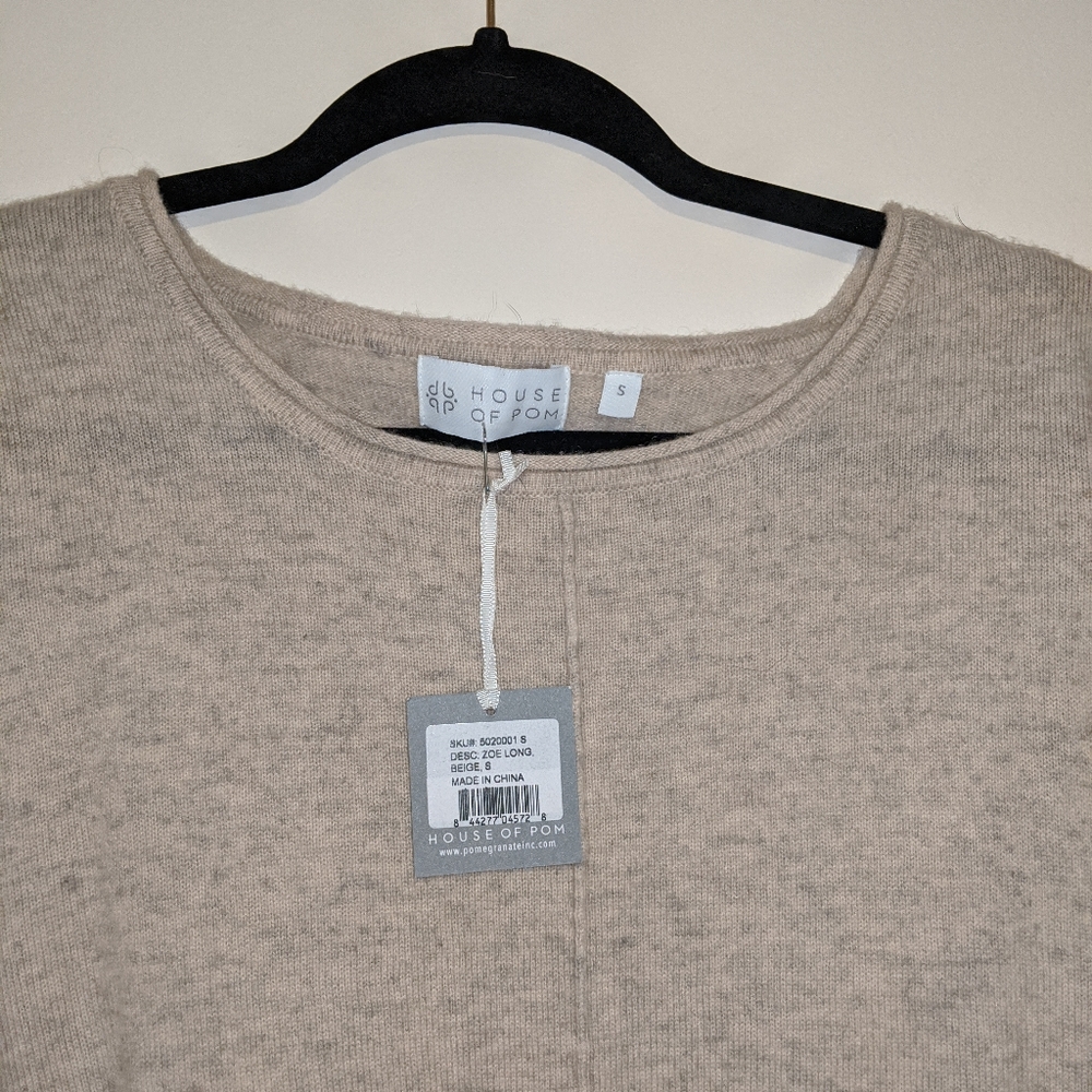 NWT House of Pom Modern Cashmere Tunic - Picture 3 of 3